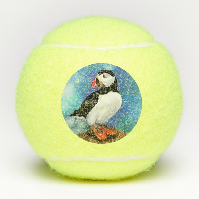 Atlantic Puffin Tennis Balls (Front)