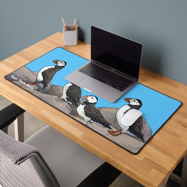 Atlantic Puffins Desk Mat (Office 2)