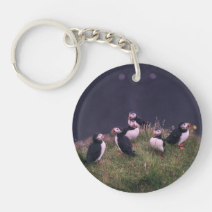 Atlantic Puffins Key Ring