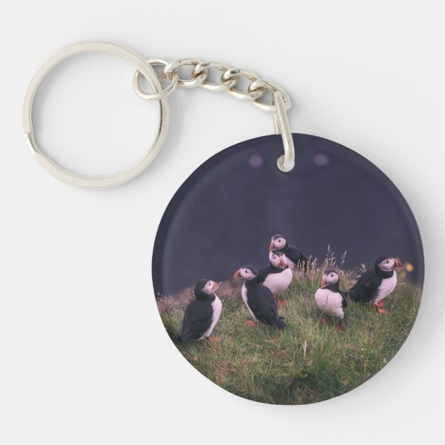 Atlantic Puffins Key Ring (Front)