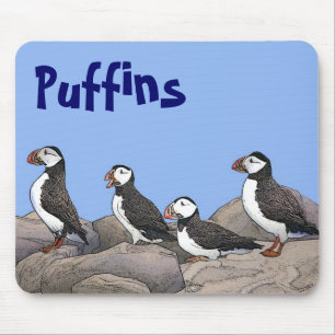Atlantic Puffins Mouse Mat