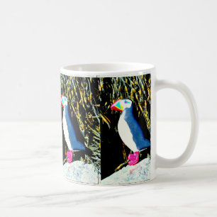 atlantic puffins mug