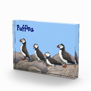 Atlantic Puffins Photo Block