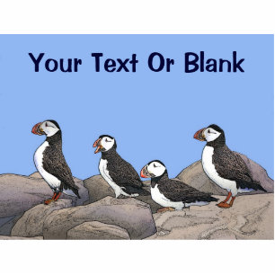 Atlantic Puffins Photo Sculpture Magnet