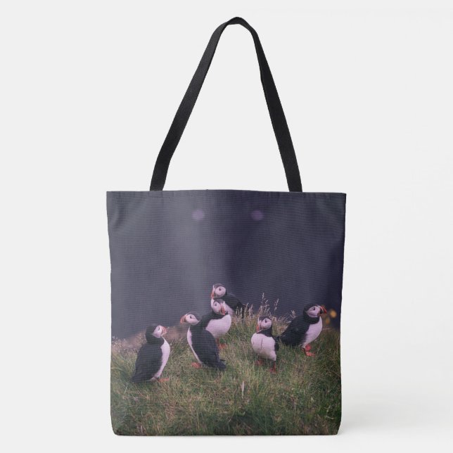 Atlantic Puffins Tote Bag (Front)