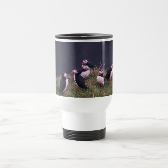 Atlantic Puffins Travel Mug (Center)