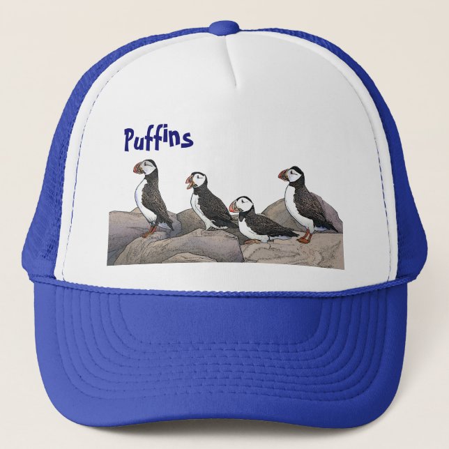 Atlantic Puffins Trucker Hat (Front)