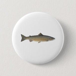 Atlantic Salmon 6 Cm Round Badge