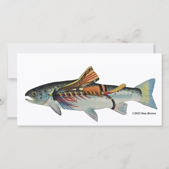 Atlantic Salmon;  Holiday Card (Front)