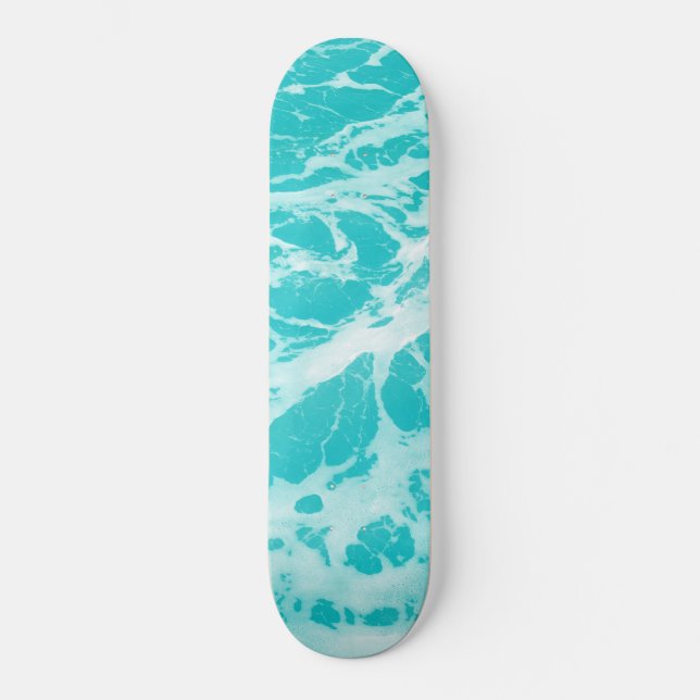 Atlantic Sea Waves Dream #3 #ocean #wall #decor  Skateboard (Front)
