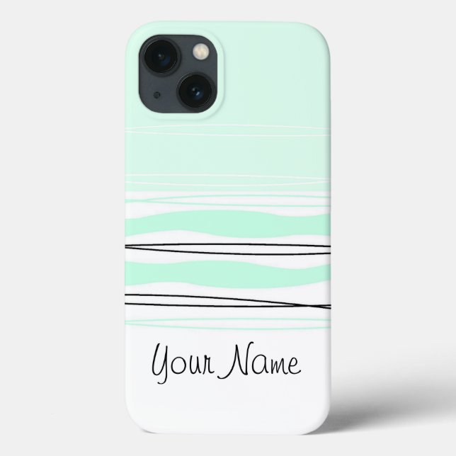Atlantic Stripe Name Horizontal iPad Mini case (Back)