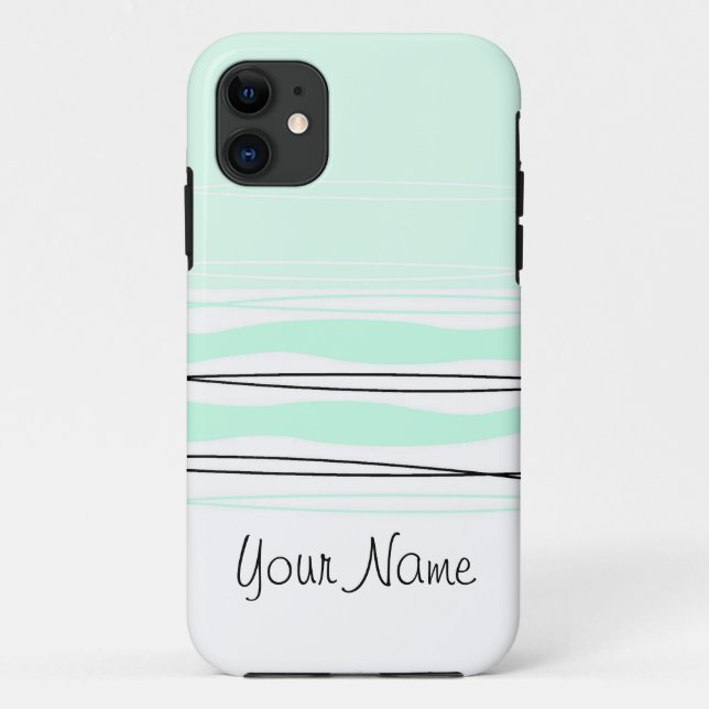 Atlantic Stripe Name Horizontal iPhone 5 case (Back)