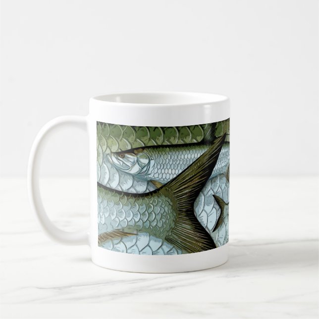 Atlantic Tarpon Graphic Coffee Mug (Left)