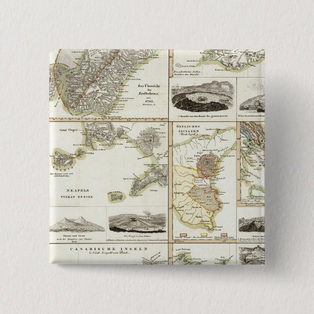 Atlantic Volcanic Activity 15 Cm Square Badge (Front)