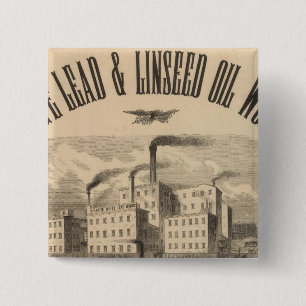 Atlantic White Lead and Linseed Oil Works 15 Cm Square Badge