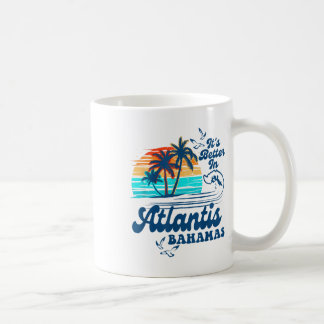 Atlantis Bahamas Beach Summer Vacation Vintage 80s Coffee Mug