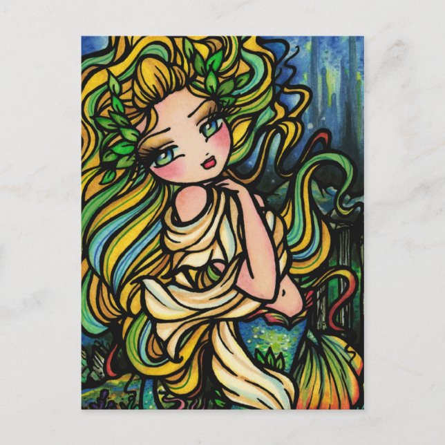 Atlantis City Mermaid Fantasy Art Girl Postcard (Front)