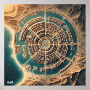 Atlantis Map Poster