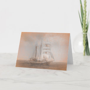 Atlantis Sailing Ship da Vinci Card