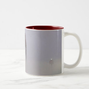 Atlantis' STS-115 foggy foll-out for launch Two-Tone Coffee Mug