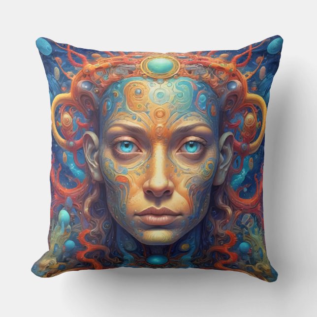 Atlantis Throw Fantasy Pillow  (Front)