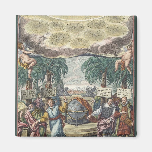 Atlas Coelestis by Doppelmaier, Vintage Astronomy Magnet (Front)