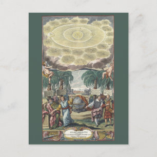 Atlas Coelestis by Doppelmaier, Vintage Astronomy Postcard