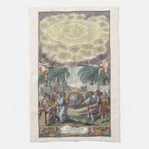 Atlas Coelestis by Doppelmaier, Vintage Astronomy Tea Towel