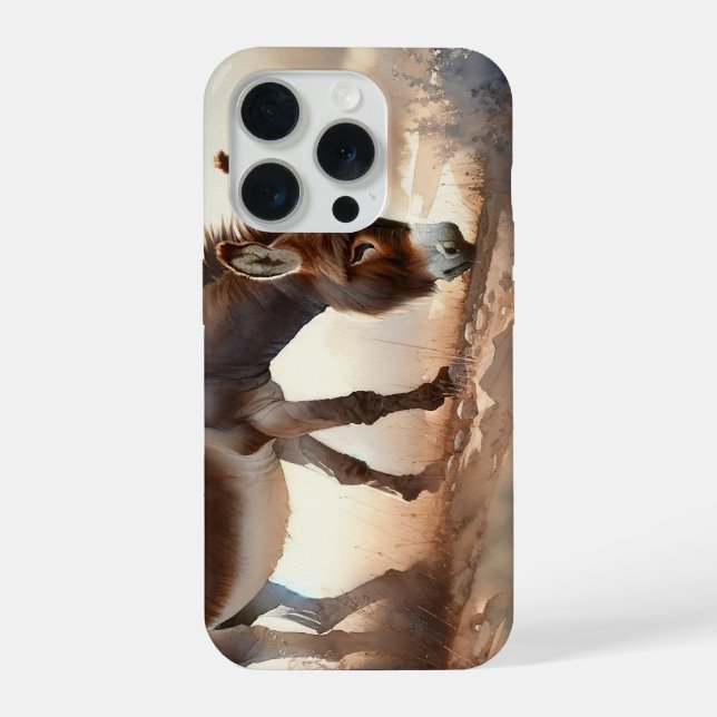 Atlas Donkey AREF409 - Watercolor iPhone Case (Back)