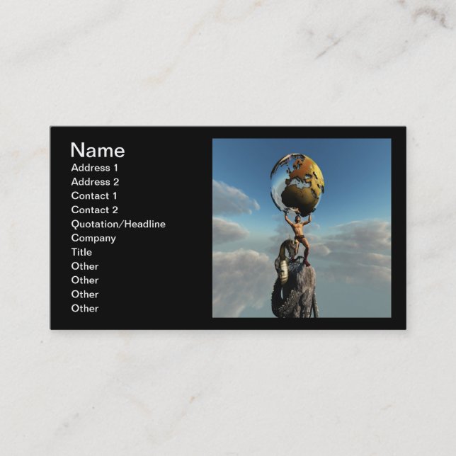 Atlas Greek God Business Card (Front)