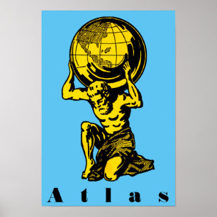 Atlas Greek Mythology Inspirational Poster