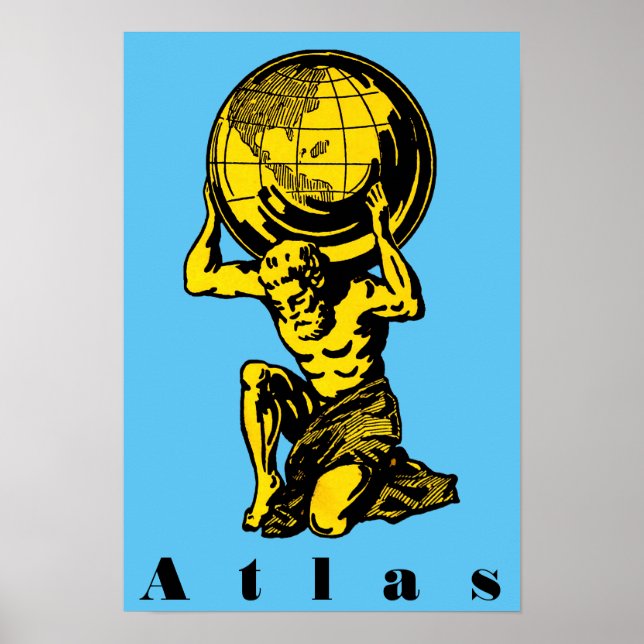 Atlas Greek Mythology Inspirational Poster (Front)