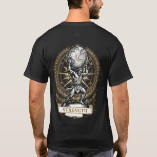 Atlas Greek Titan Vintage Engraving T-Shirt