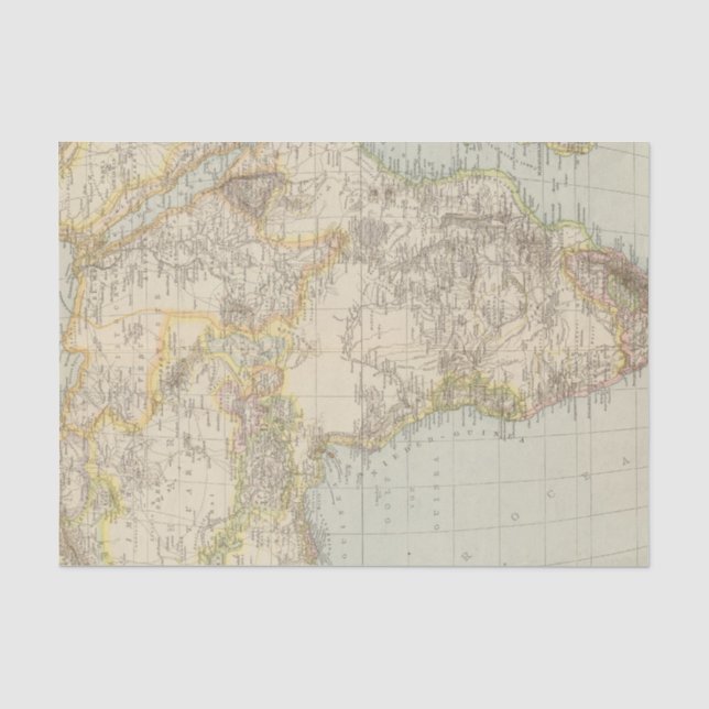 Atlas Map of Africa Tissue Paper (Front)