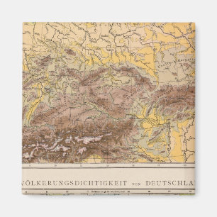 Atlas map of Central Europe Magnet