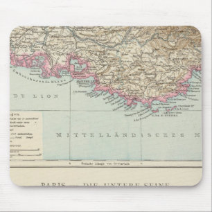 Atlas Map of France Mouse Mat