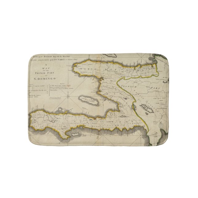 Atlas Map of Haiti Bath Mat (Front)