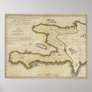 Atlas Map of Haiti Poster