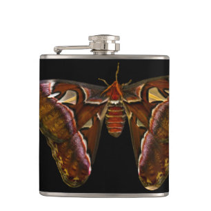 Atlas Moth - Snake Head Hip Flask