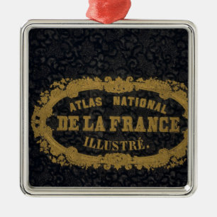 Atlas National De France Metal Tree Decoration