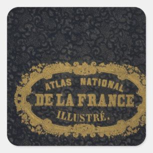 Atlas National De France Square Sticker
