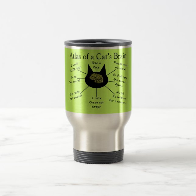 Atlas Of a Cat's Brain Travel Mug (Center)