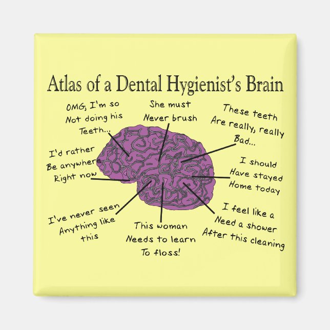 Atlas of a Dental Hygienist's Brain Magnet (Front)