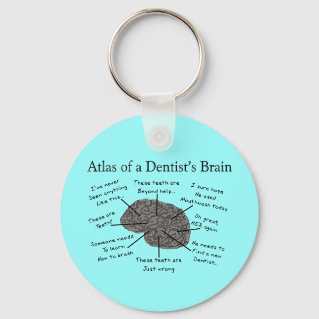 Atlas of a Dentist's Brain Key Ring (Front)