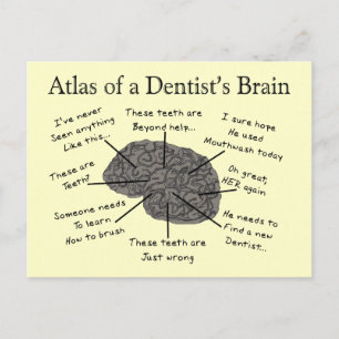 Atlas of a Dentist's Brain Postcard
