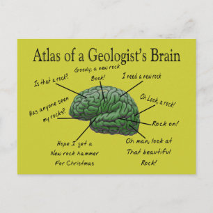Atlas of a Geologist's Brain Funny Gifts Postcard