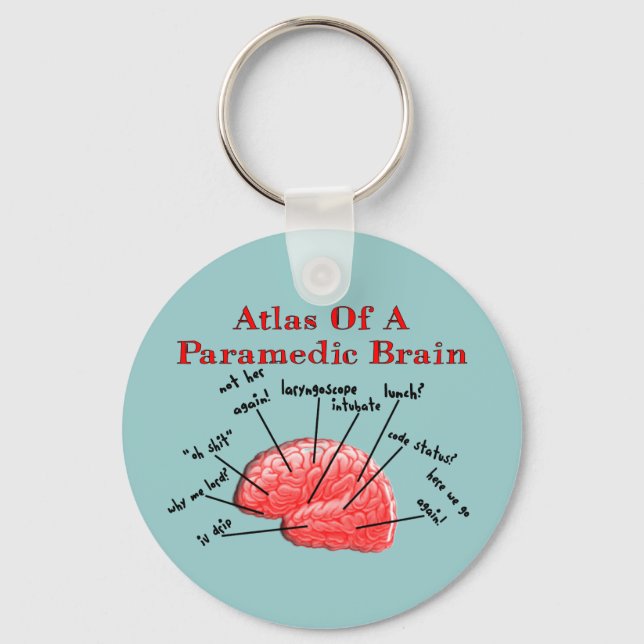 Atlas of a Paramedic Brain Key Ring (Front)
