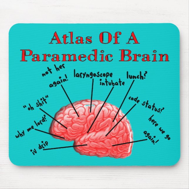Atlas of a Paramedic Brain Mouse Mat (Front)