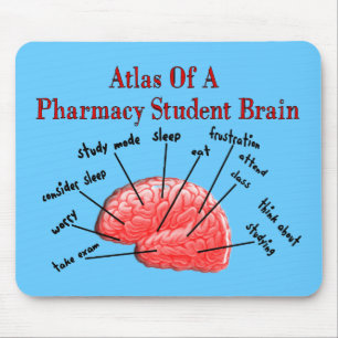 Atlas of a Pharmacy Student Brain Mouse Mat