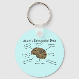 Atlas of a Phlebotomist's Brain Key Ring